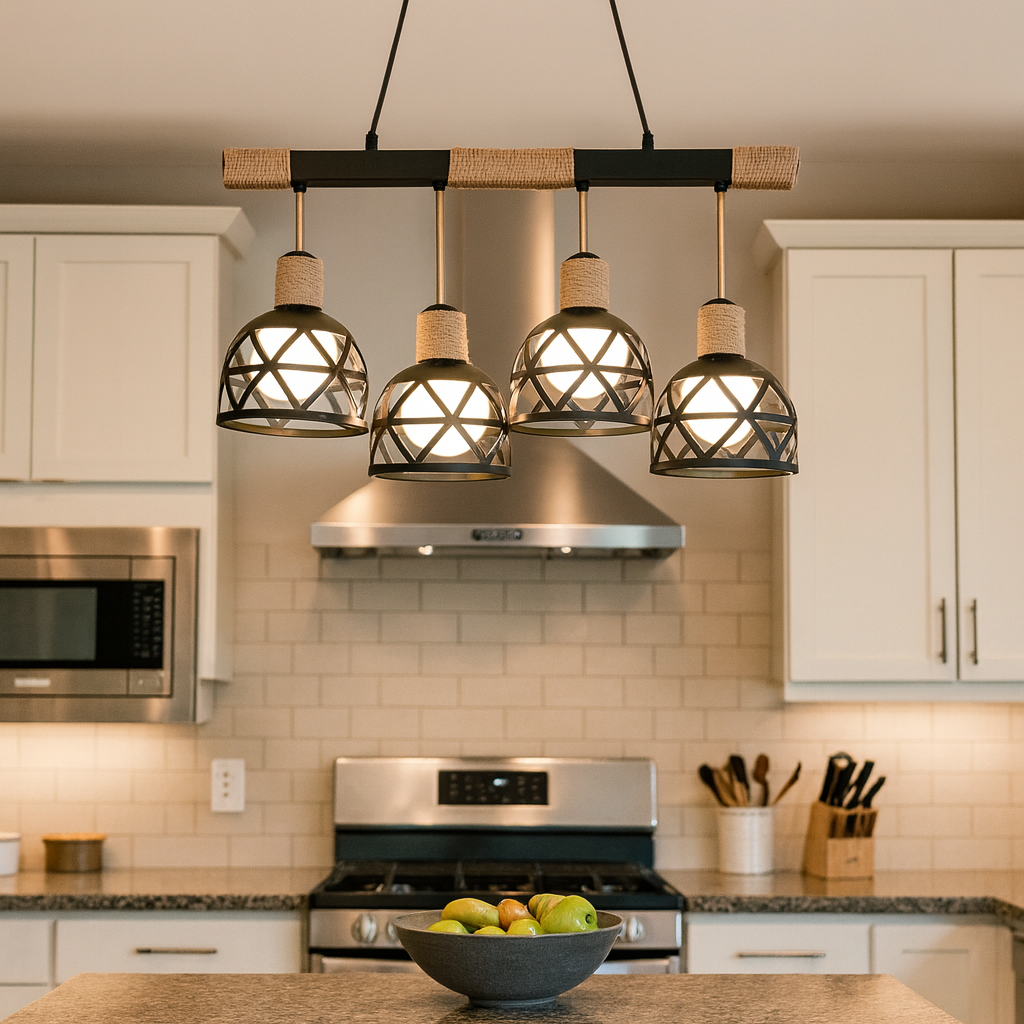 X457'-4BK' Linear Pendant Light, Black Finish - JassourCo.