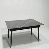 DTOG2503'' Extendable Black dining Table, 120x80cm to 155x80cm