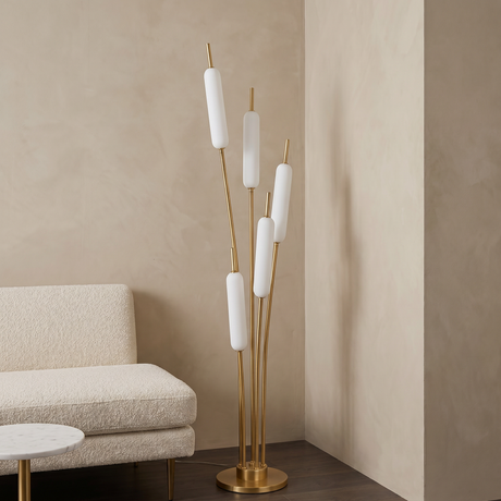 ML-5152-5 Floor Lamp, Gold Finish, 167x30cm - JassourCo.