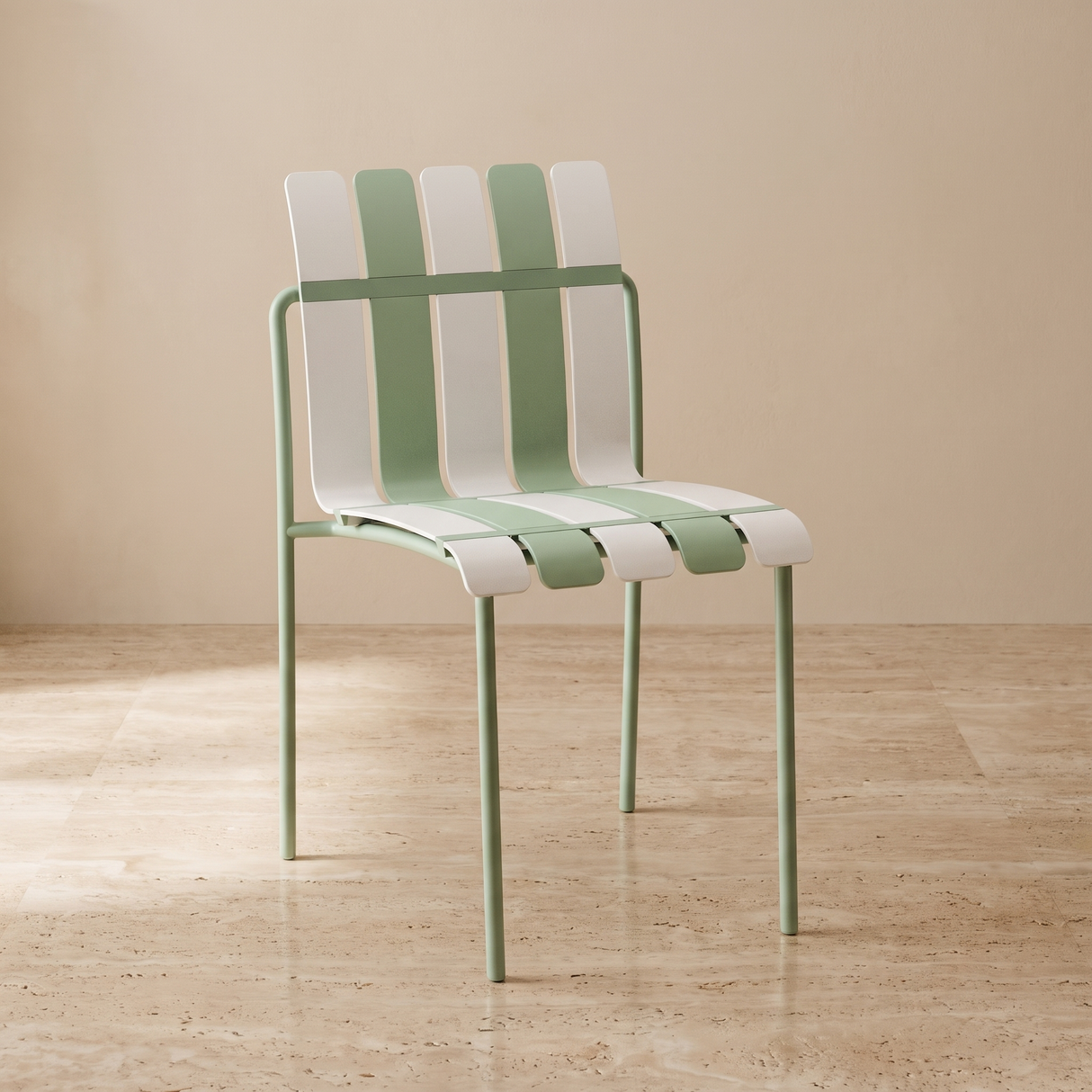 FY-860'' AURA Chair, Cream White & Haze Green Finish