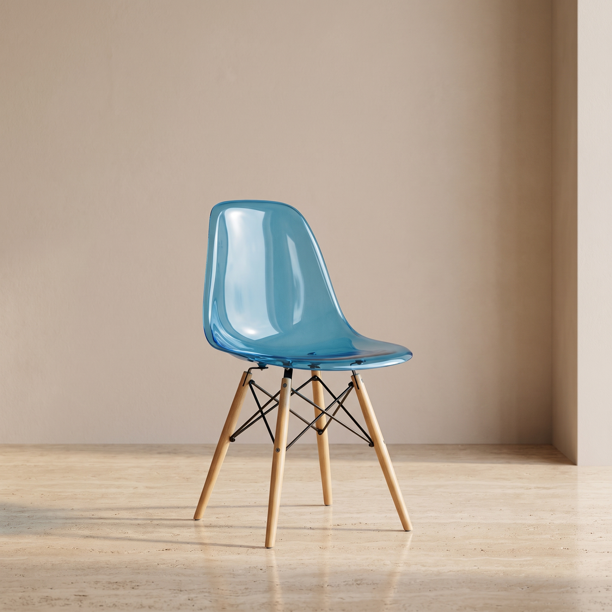 GC-80/T6111 Acrylic Chair, Blue Finish