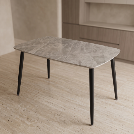DTOG2506 Ceramic Dining Table, Grey Finish 117x78cm - JassourCo.