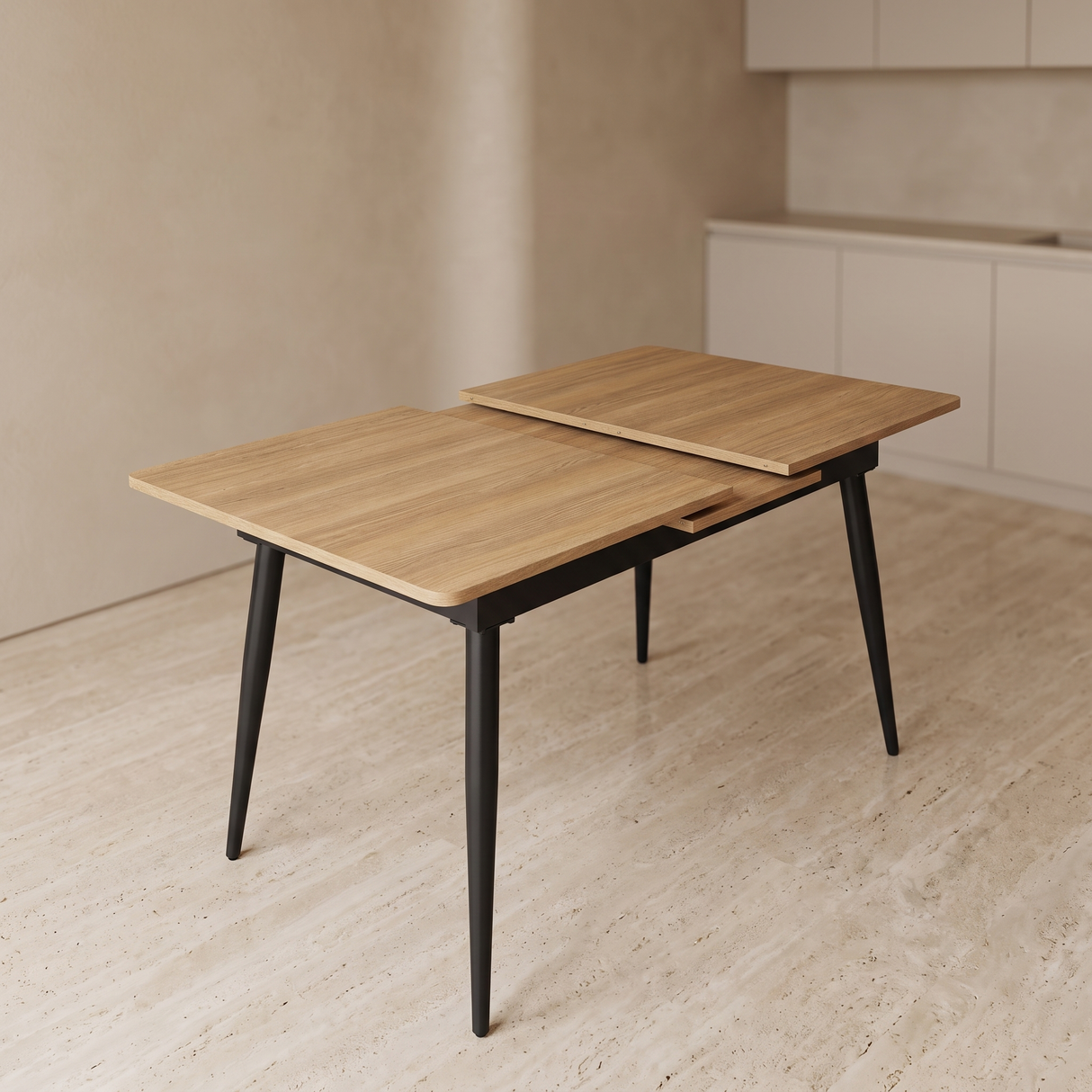DTOG2503'' Extendable Dining Table, 120x80cm to 155x80cm
