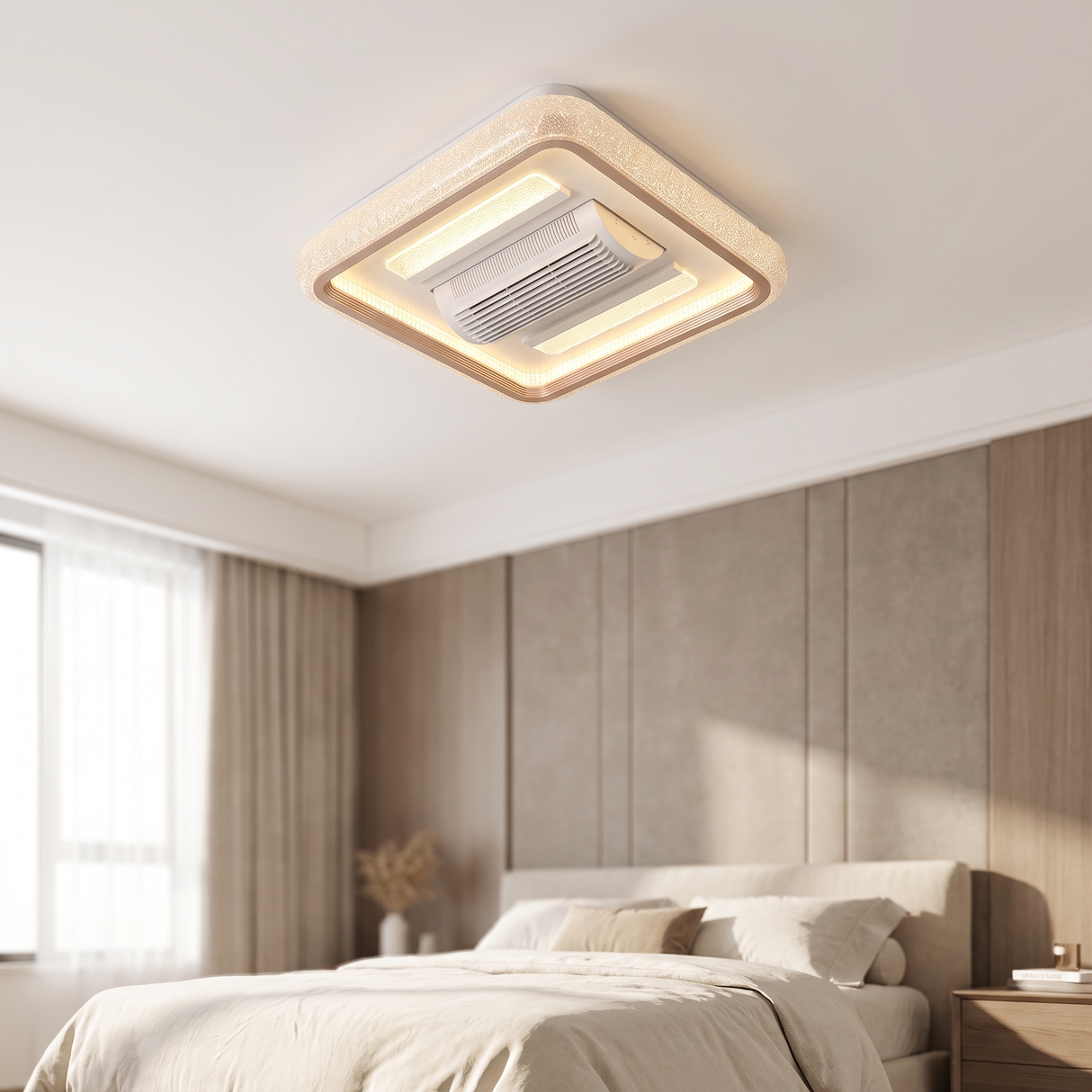 85021'' Led Fan Ceiling Light, White Finish