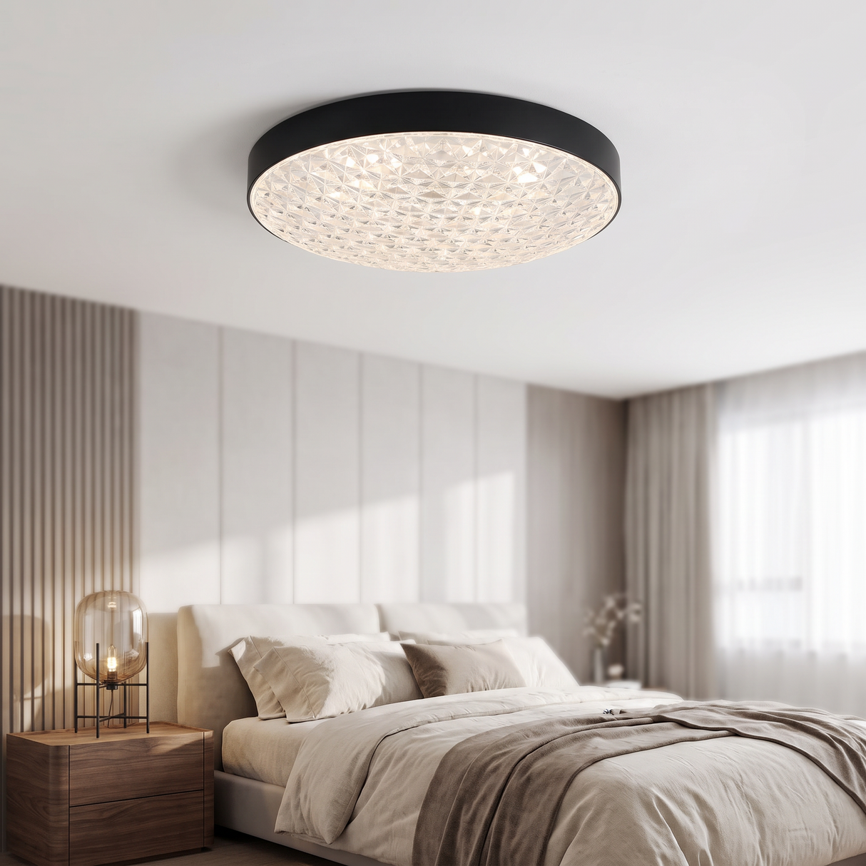 XS-733/450'' Led Ceiling Light, Black Finish