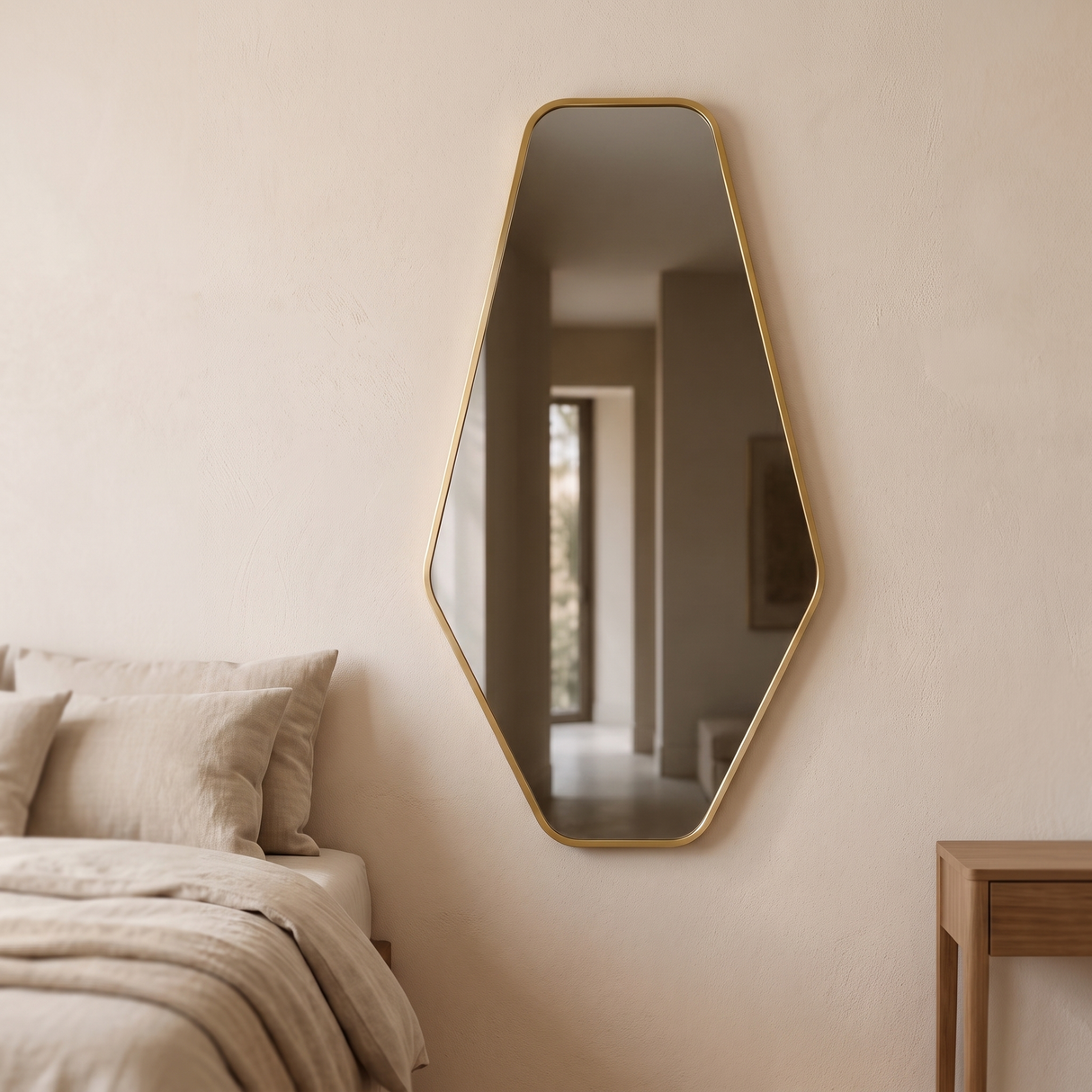 QL-024'' Hexagonal Led Mirror, 50x90cm