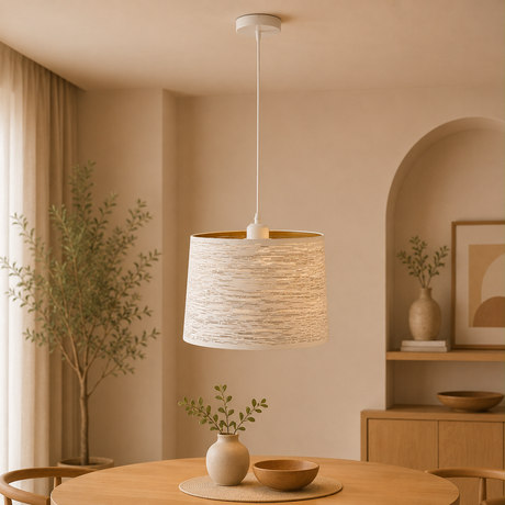 3840-1WH Pendant light, White Finish - JassourCo.