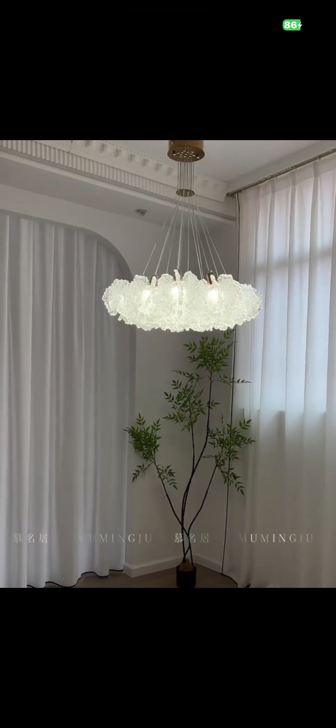 acrylic chandelier 
