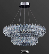 Crystal chandelier with a dark background
